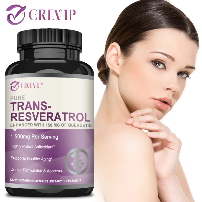 Resveratrol Capsule Anti Aging - Trans-Resveratrol 1500mg - Güçlü Antioksidanlar, Yaşlanma