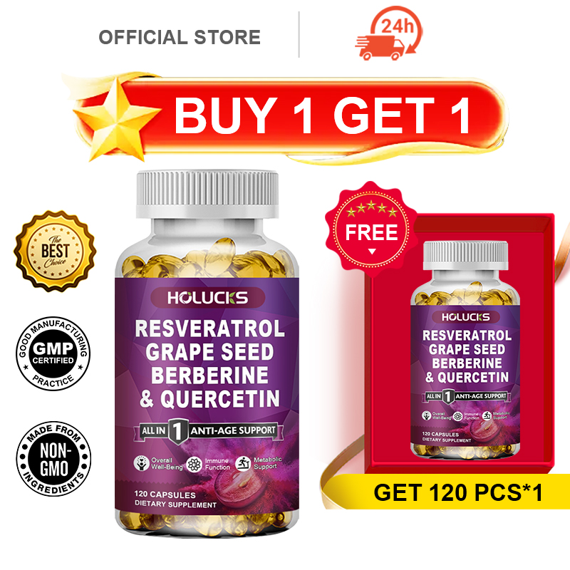 Resveratrol Capsule Anti Aging - 1 Al 1 Bedava! Resveratrol Kapsülleri,