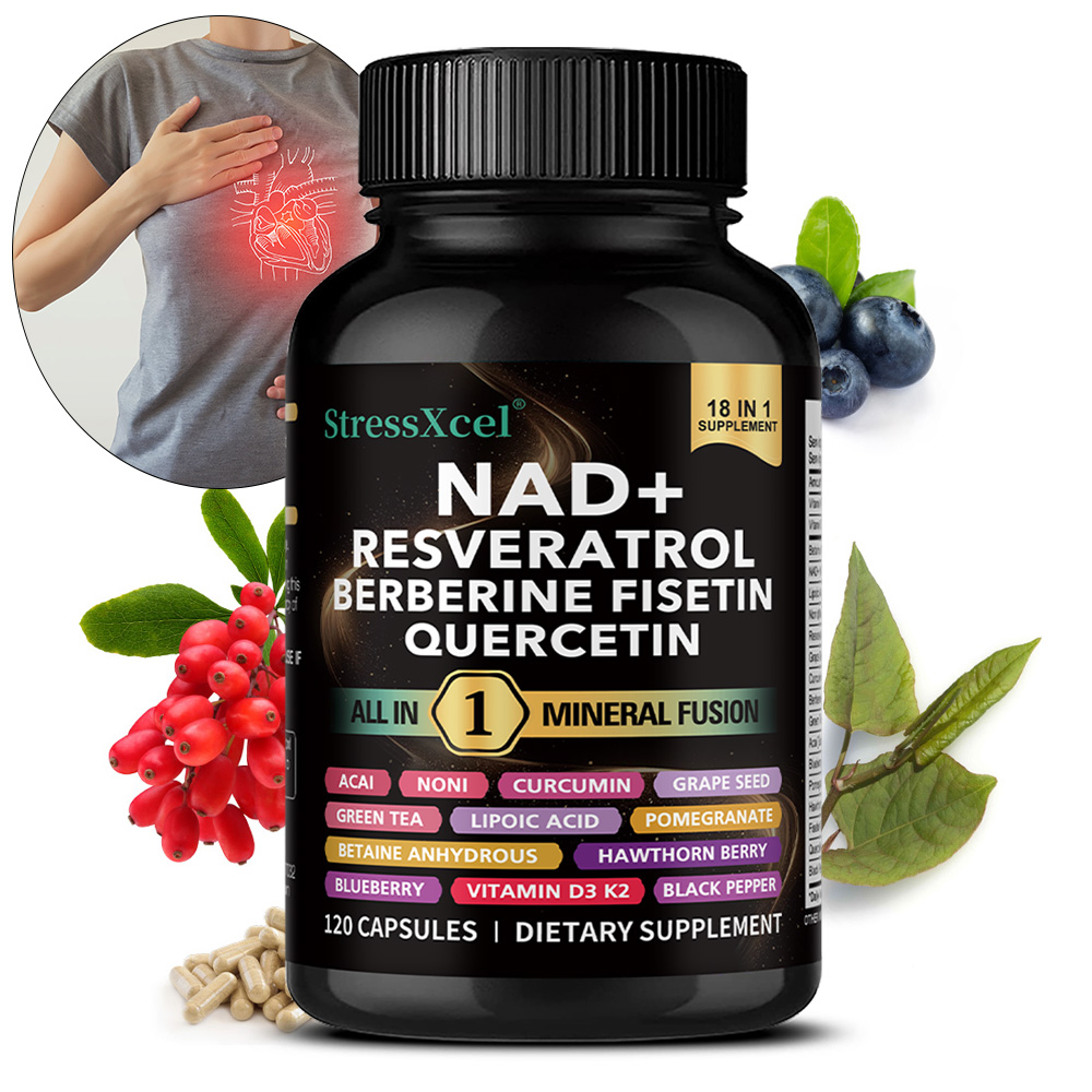 Resveratrol Capsule Anti Aging - Resveratrol, Kuersetin ve Berberin içeren NAD+