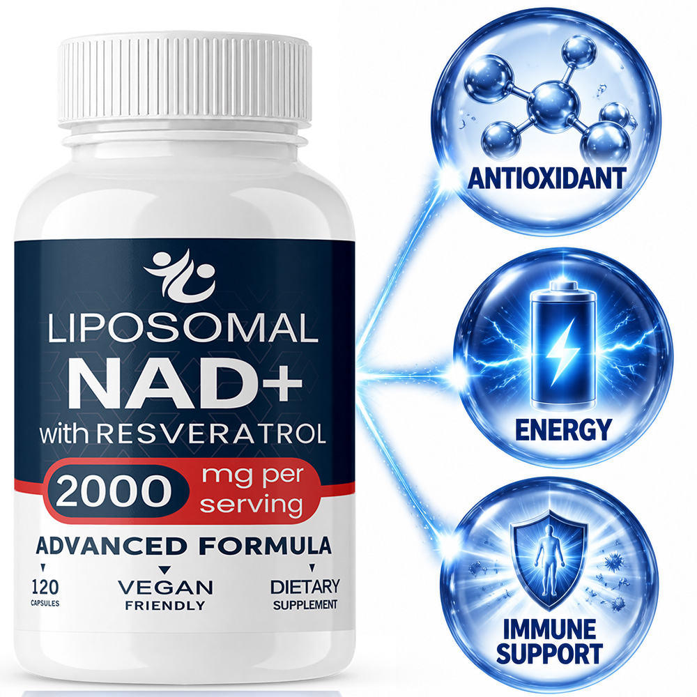 Resveratrol Capsule Anti Aging - Lipozomal Nad+ takviyesi, Trans Resveratrol ile,