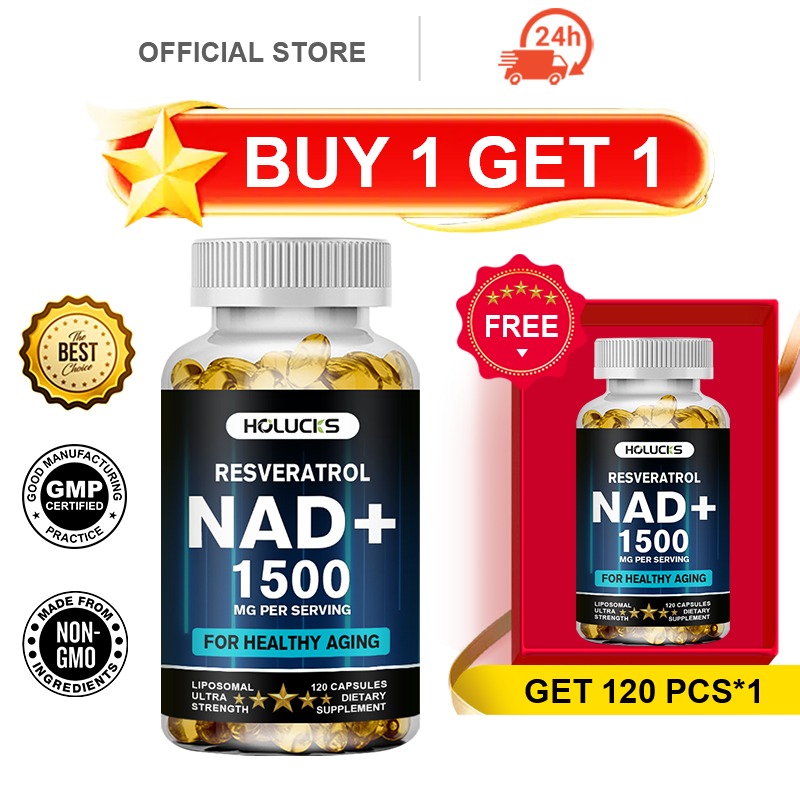 Resveratrol Capsule Anti Aging - HOLUCKS NAD+ Kapsülleri, NAD+ 1500mg ve