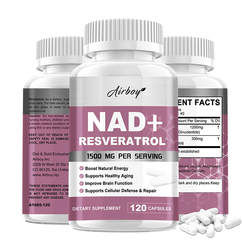 Resveratrol Capsule Anti Aging - NAD+ Resveratrol Takviyeleri - Doğal Enerji,