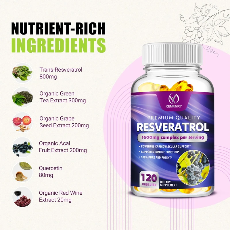 Resveratrol Kapsülleri - Kalp, - Resveratrol Capsule Anti Aging incelemesi ve fiyatı