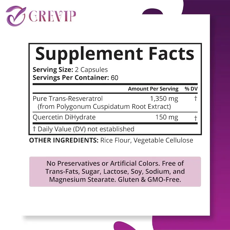 Trans-Resveratrol 1500mg - Güç - Resveratrol Capsule Anti Aging incelemesi ve fiyatı