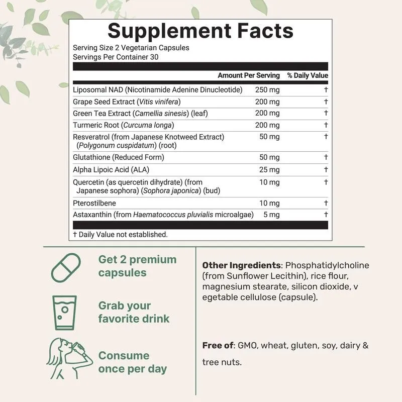 Ekstra Güçlü NAD Takviyesi 100 - Resveratrol Capsule Anti Aging incelemesi ve fiyatı